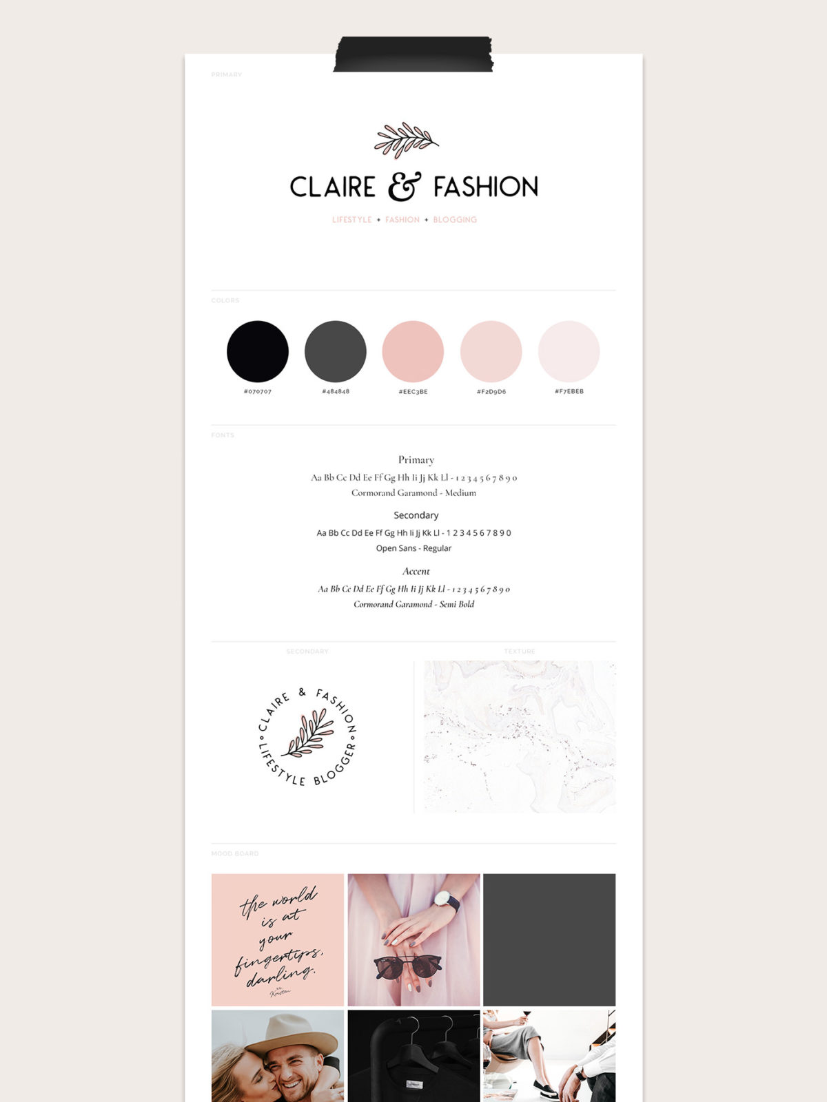 Brand board templates
